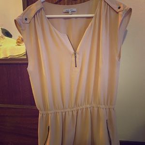 pastel pink dress w/ cinched waste & front zip